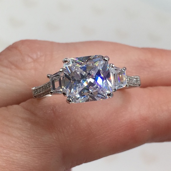 ❌ SOLD❌ 18k white gold engagement antique ring - Picture 6 of 8